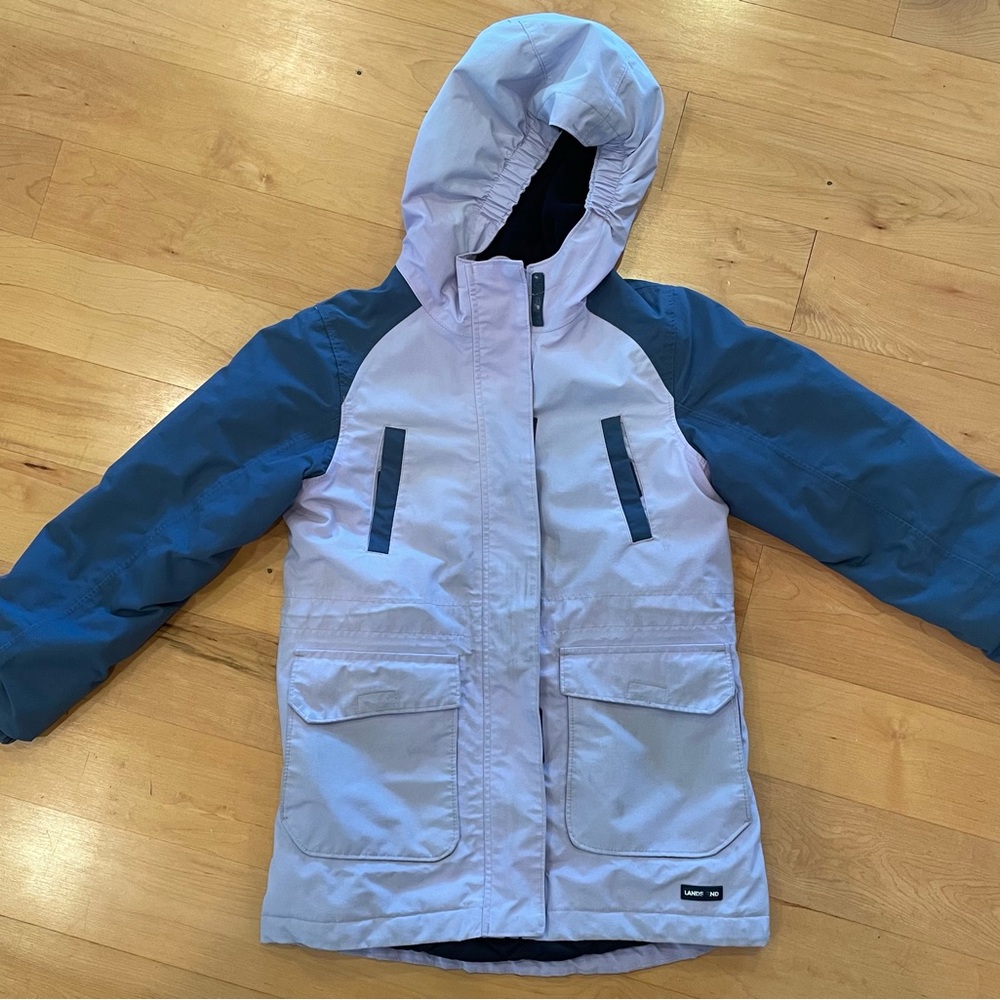 Lands' End Kids Hooded winter coat in Light Purple and Blue